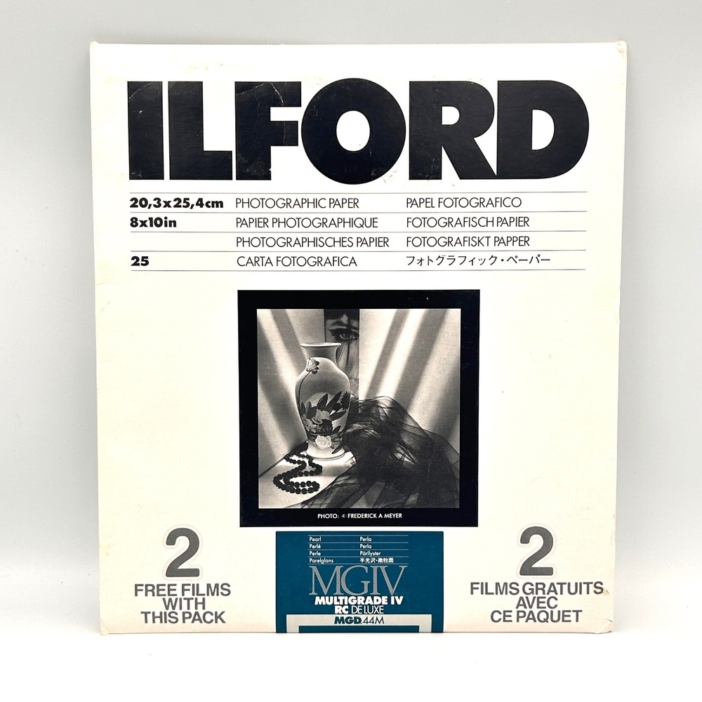 Vintage Ilford Multigrade IV RC De Luxe MGD.44M Photo Paper 8x10 Pearl 10 Sheets